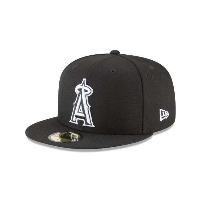 Outdoor Adventure Hats for Exploration-LOS ANGELES ANGELS NEW ERA BASIC 59FIFTY FITTED -BLACK/WHITE