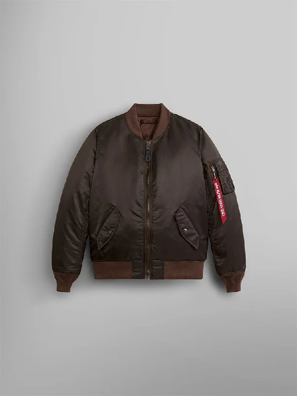 Warm Jackets for Winter Adventures-MA-1 BOMBER JACKET W - CHOCOLATE