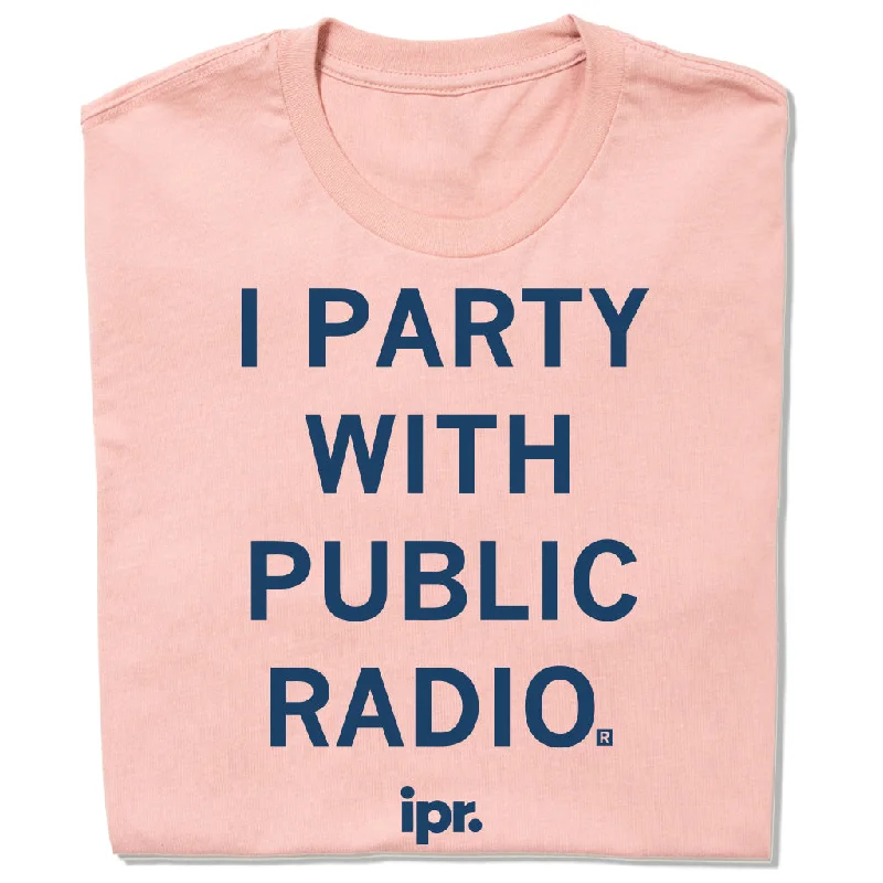 T-Shirt with Bold Graphics for Eye-Catching Style-I Party With Public Radio