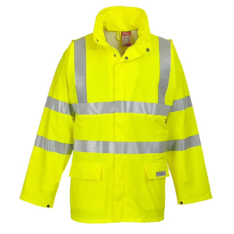 Fashionable Jackets for Fall and Winter-Portwest FR41 - Sealtex Flame Hi-Vis Jacket