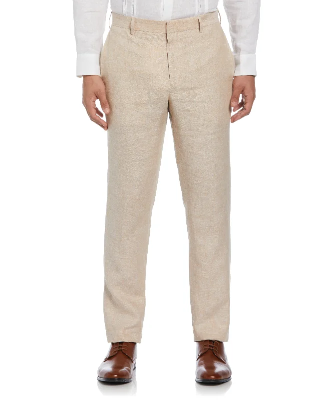 Outdoor Adventure Pants for Exploration-Delave Linen Flat Front Pant