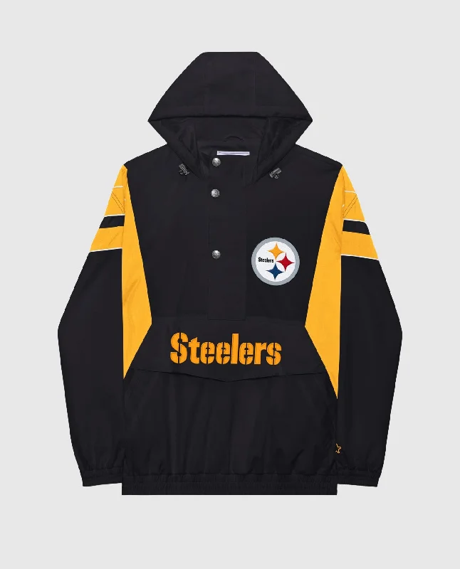 Puffer Jackets for Ultimate Warmth-Pittsburgh Steelers Home Team Half-Zip Jacket