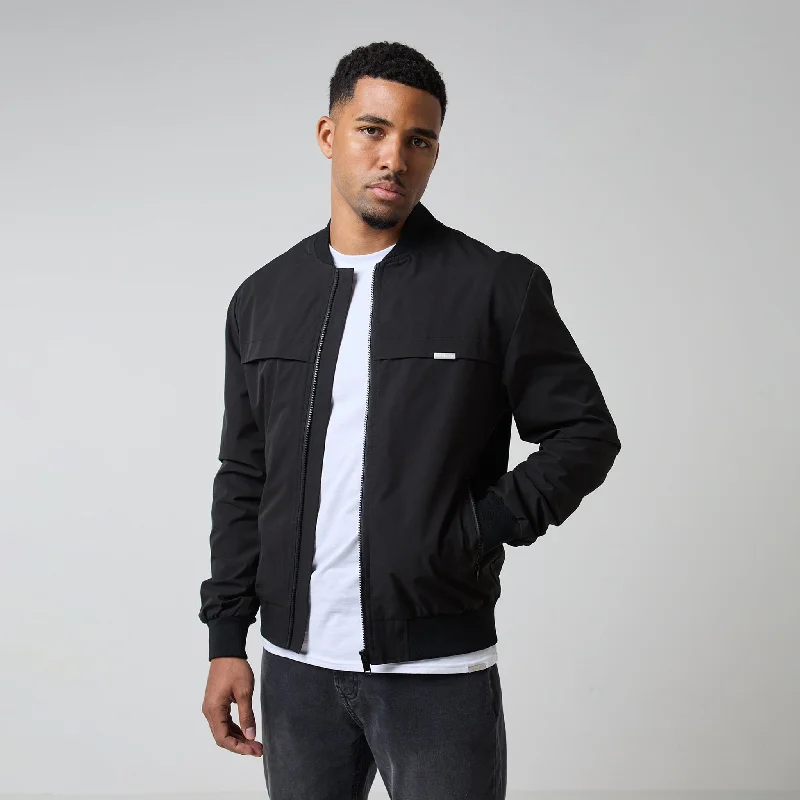 Waterproof Outdoor Jackets for Hiking-Ripstop Bomber Jacket | Black