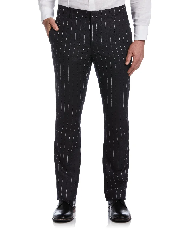 Versatile Pants for Office to Casual Wear-Pinstripe Linen Pant