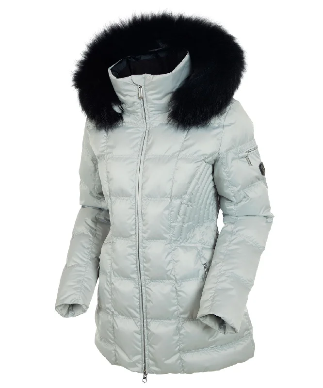 Athletic Jackets for Sports and Fitness-Women's Nikki Quilted Jacket with Removable Faux Fur Ruff