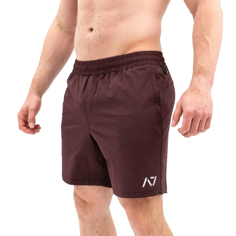 Smart Casual Shorts for Outdoor Events-360Go Shorts - Mahogany