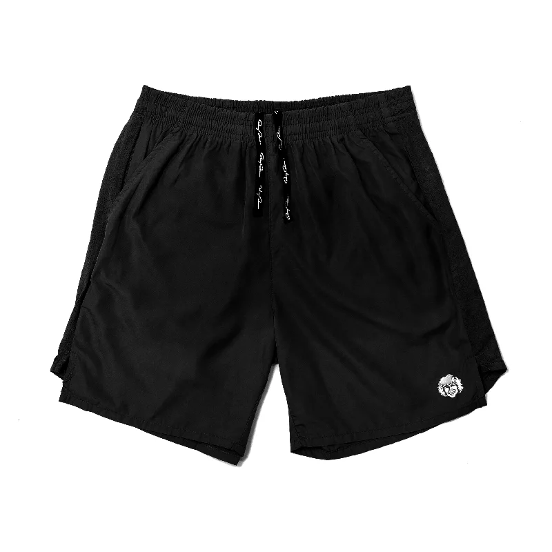 Brightly Colored Shorts for Fun Styles-Danny Duncan Black Running Shorts