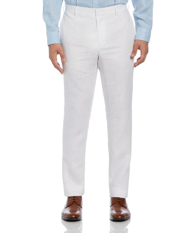 Casual Lounge Pants for Cozy Days-Delave Linen Flat Front Pant