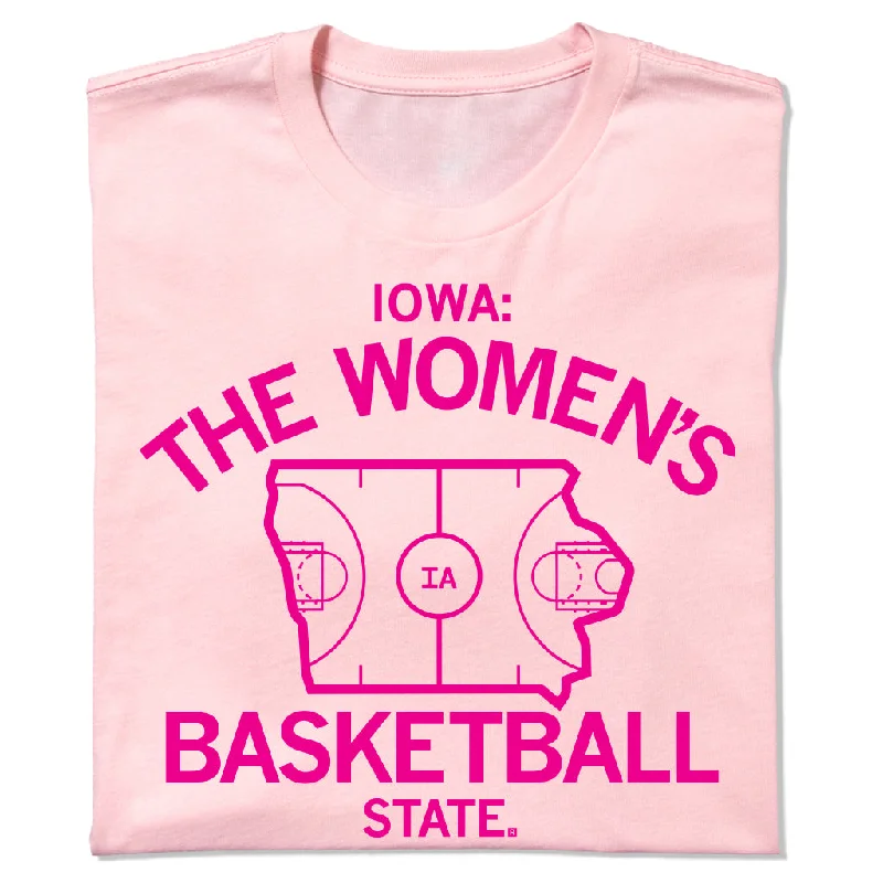 T-Shirt for Relaxing at Home-Iowa: The Women's Basketball State Pink