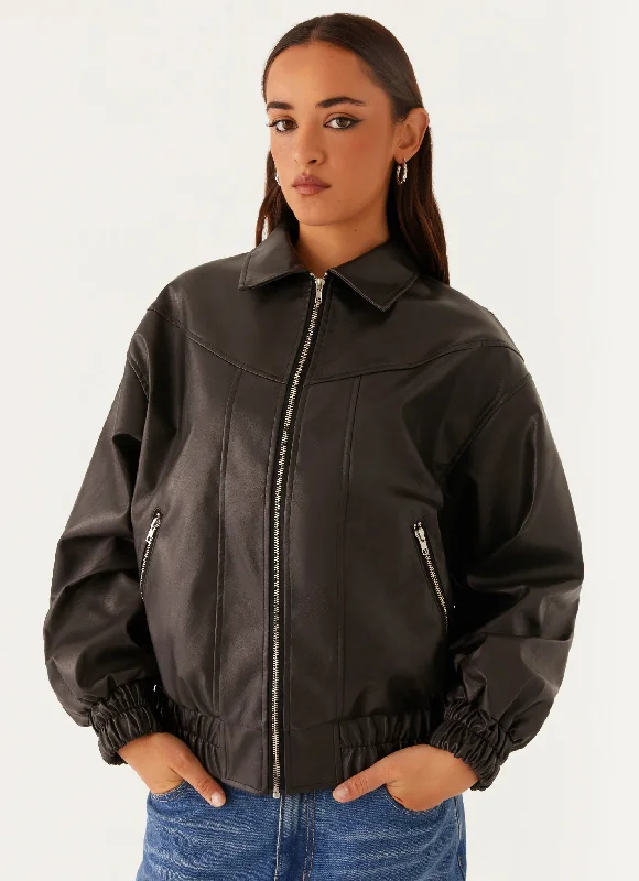 Active Jackets for Outdoor Sports and Activities-Holland Bomber Jacket - Black