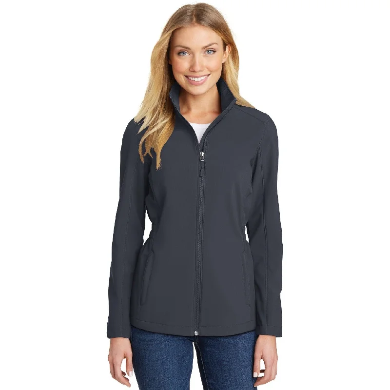 Heavy Duty Jackets for Tough Jobs-CLOSEOUT - Port Authority Ladies Cinch-Waist Soft Shell Jacket