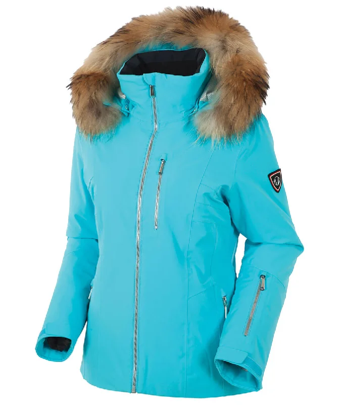 Reversible Hooded Jackets for Practicality-Women's Eliora Deluxe Waterproof Insulated Stretch Jacket With Removable Fur Ruff