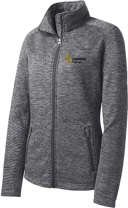 Casual Quilted Jackets for Comfort and Warmth-Port Authority Ladies Digi Stripe Fleece Jacket