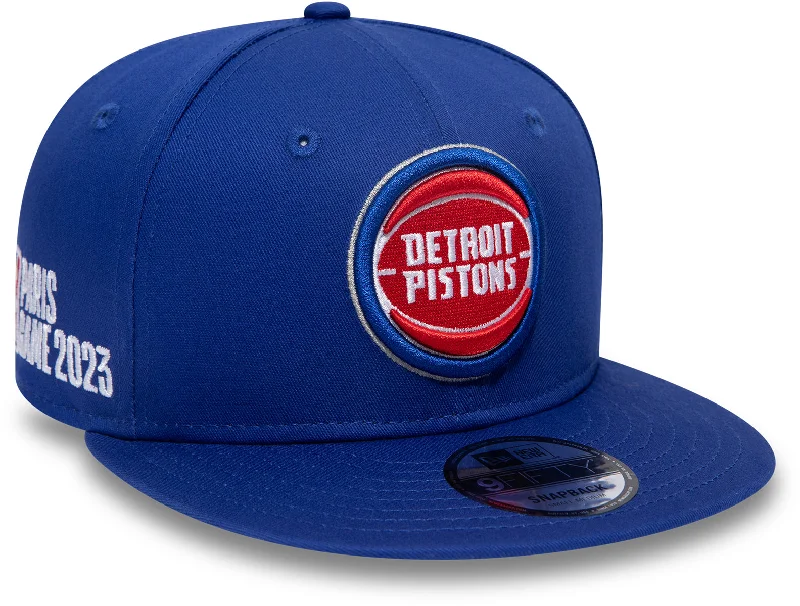 Hip-Hop Caps for Streetwear Fashion-Detroit Pistons New Era 9Fifty NBA Paris Game Team Snapback Cap