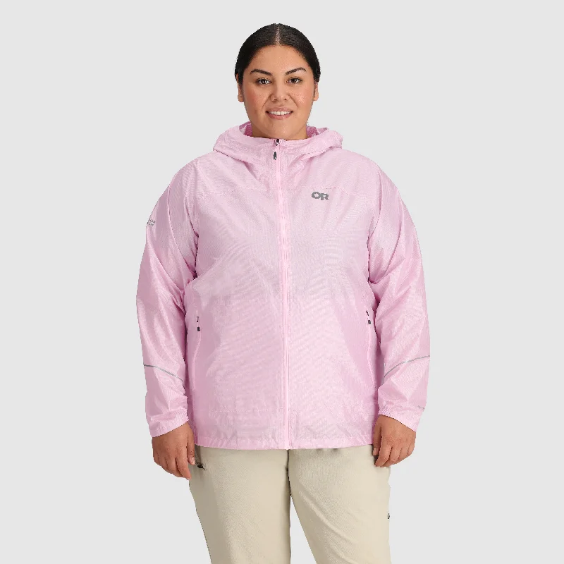 Windbreaker Jackets for Active Lifestyles-Women's Helium Rain Ultralight Jacket - 2023 - Plus