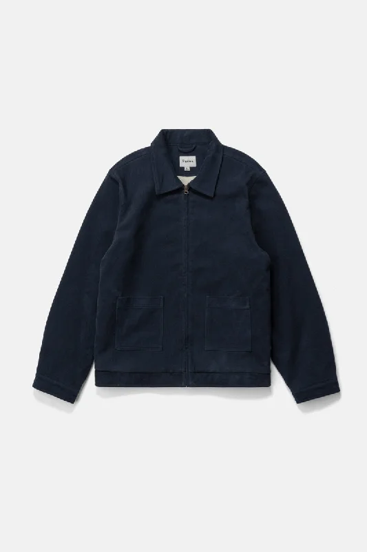 Zip-Up Jackets for Easy Layering-Twill Duty Jacket Midnight Navy