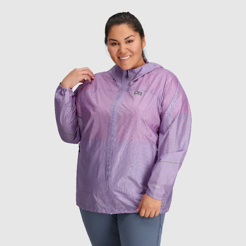 Soft Fleece Jackets for Cold Mornings-Women's Helium Rain Ultralight Jacket - 2023 - Plus