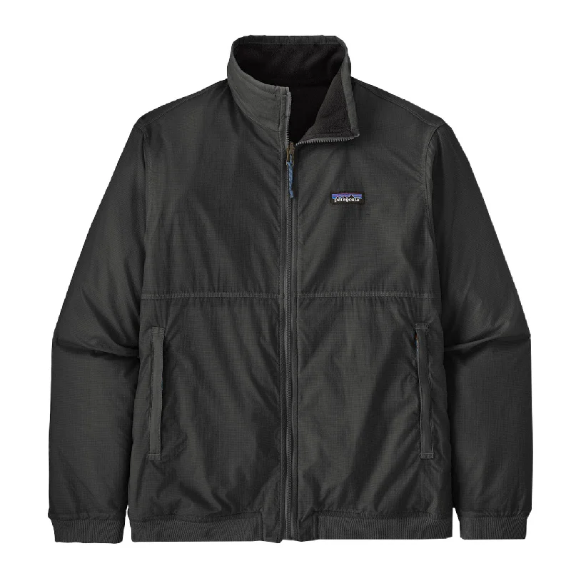 Warm Jackets for Winter Adventures-Patagonia Reversible Shelled Microdini Fleece Jacket Forge Grey