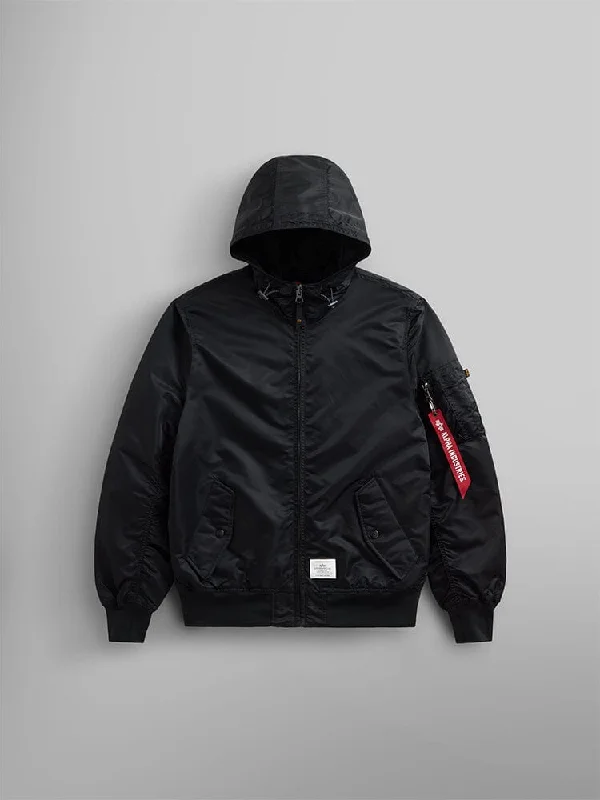 Waterproof Jackets for Rainy Days-L-2B HOODED GEN II BOMBER JACKET