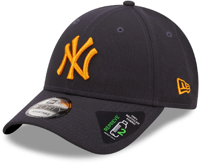 Custom Embroidered Hats for Gifts and Promotions-New York Yankees New Era 9Forty Repreve Navy Baseball Cap