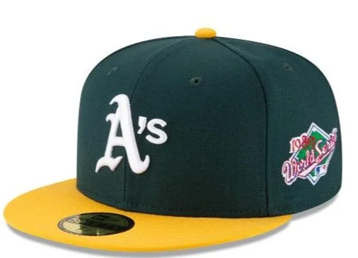 Stylish Snapback Hats for Street Fashion-New Era Oakland Athletics 1989 World Series Collection 59Fifty Fitted