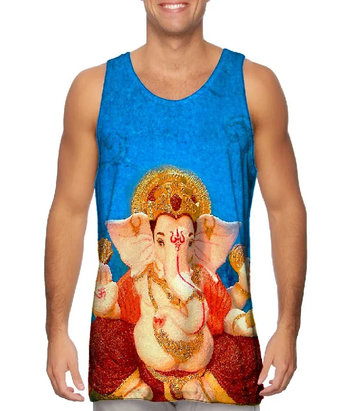 Puffer Vests for Extra Warmth-Sonphoto - "Blue Hindu God Ganpathy" (2011)