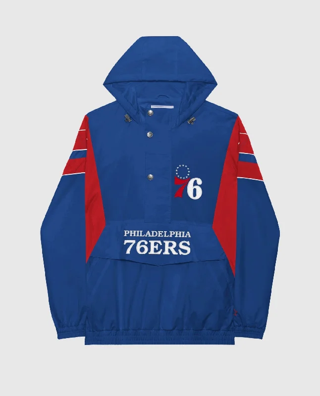 Athletic Fit Jackets for Performance and Style-Philadelphia 76ers Home Team Half-Zip Jacket