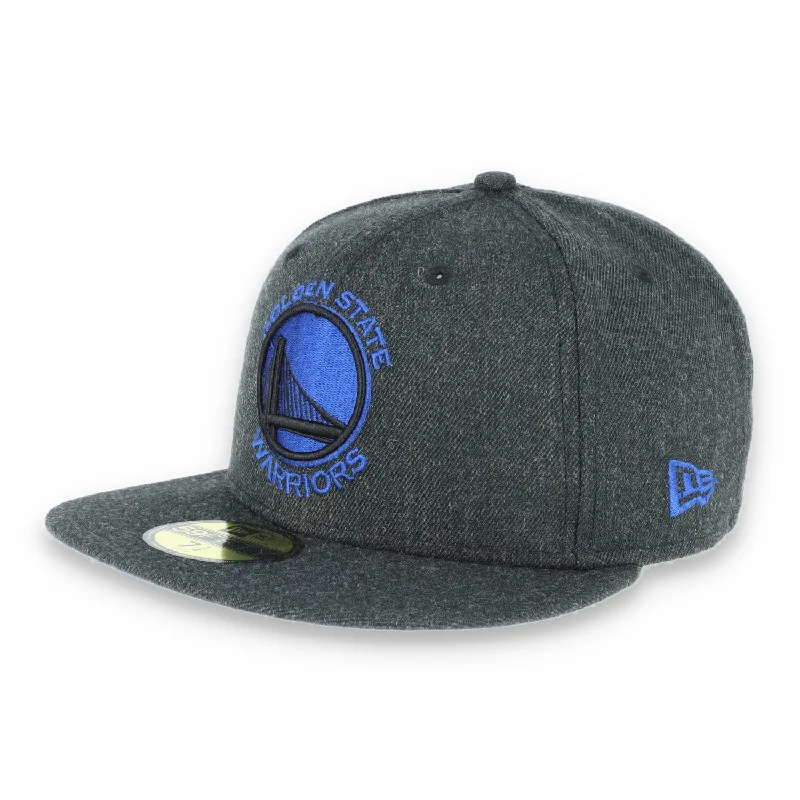 Fedora Hats for Timeless Elegance-GOLDEN STATE WARRIORS NEW ERA 59FIFTY HAT-HEATHER BLACK/DARK BLUE