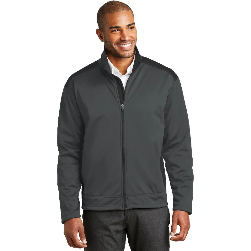 Stylish Jackets for Fall Weather-CLOSEOUT - Port Authority Two-Tone Soft Shell Jacket