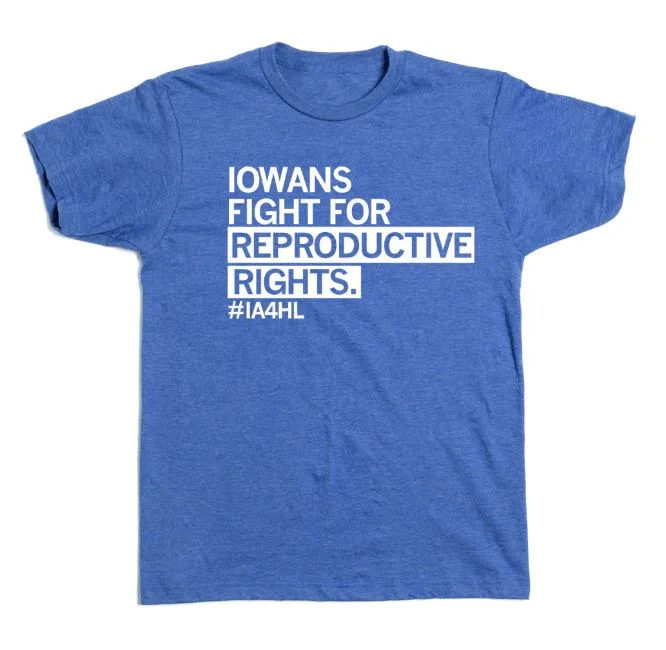 Printed Logo T-Shirt for Branding and Style-Iowans Fight For Reproductive Rights