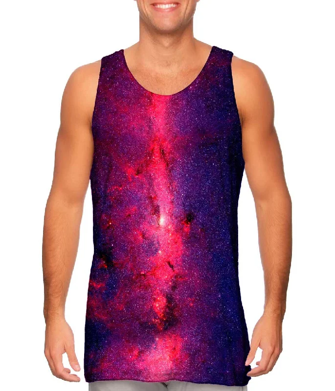 Quilted Vests for Insulated Warmth-Space Center Of The Milky Way Galaxy Purple