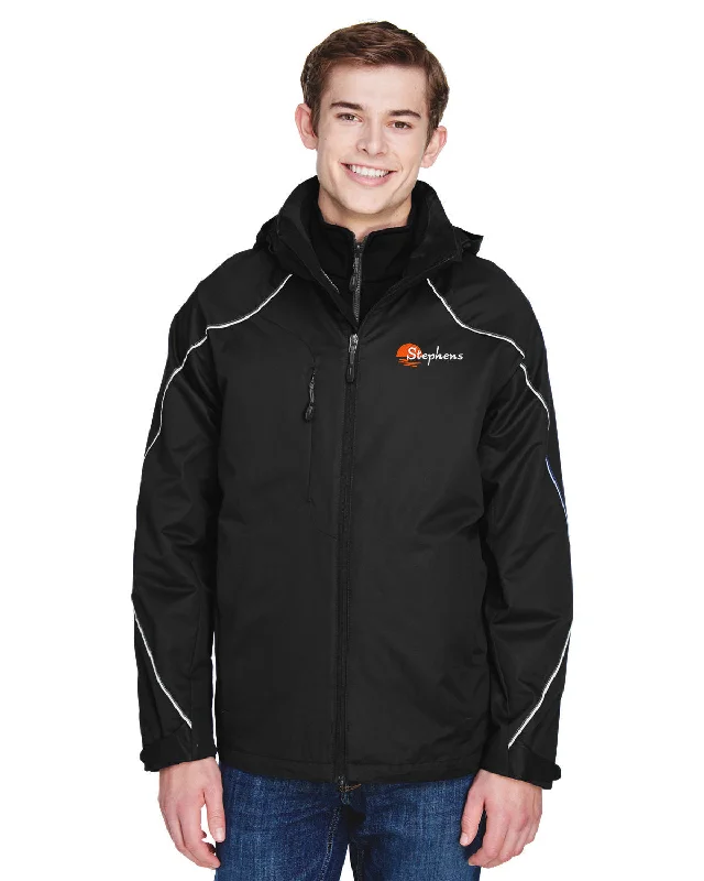 Reflective Jackets for Night Safety-North End Tall Angle 3-in-1 Jacket with Bonded Fleece Liner