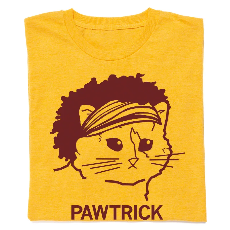 Graphic T-Shirt for Statement Pieces-Pawtrick Meowhomes Gold