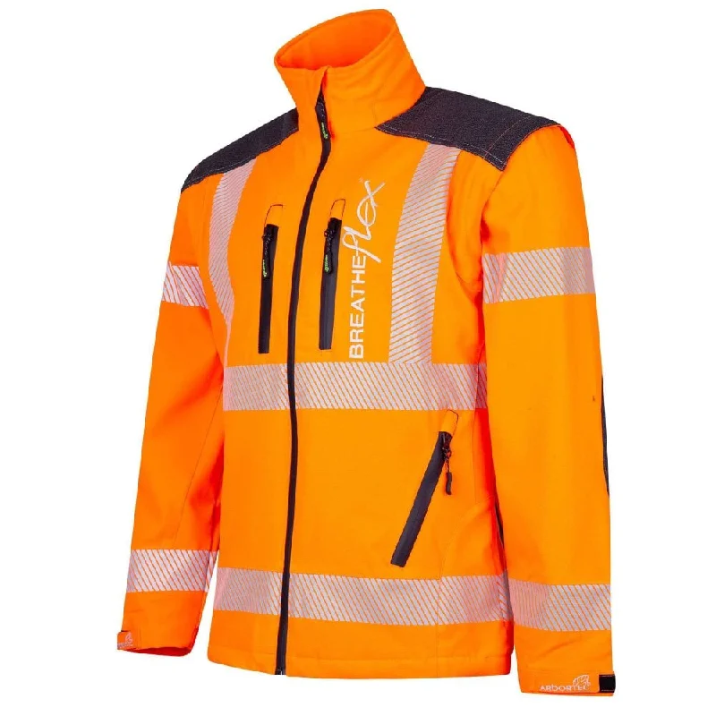 Padded Jackets for Extra Warmth-Breatheflex Performance Work Jacket Hi Vis Orange