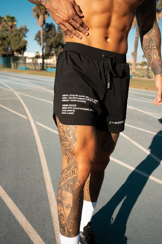 Relaxed Fit Shorts for All-Day Comfort-Athlete Code Shorts - Black