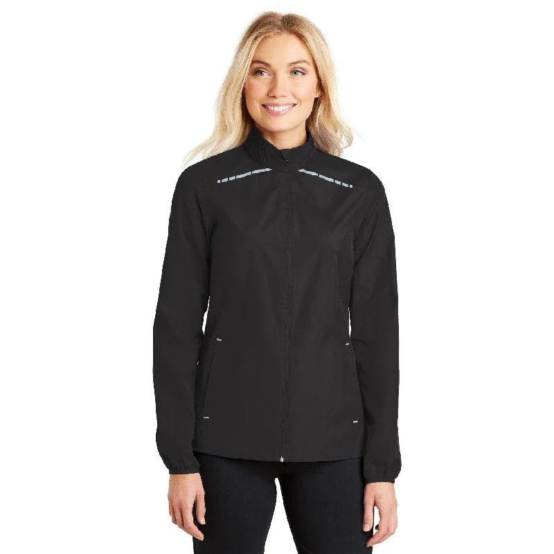 Modern Jackets for Street Style-CLOSEOUT - Port Authority Ladies Zephyr Reflective Hit Full-Zip Jacket