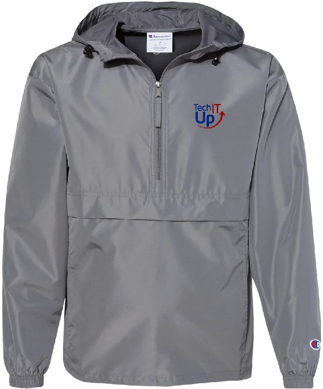 Fleece Jackets for Cozy Days-Champion Packable Quarter-Zip Jacket