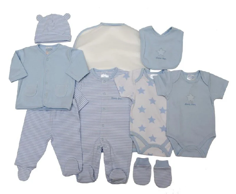 Heavyweight Jackets for Winter Cold-8 Piece Little Star Cotton Layette Jacket Set 0-6 Months-8701