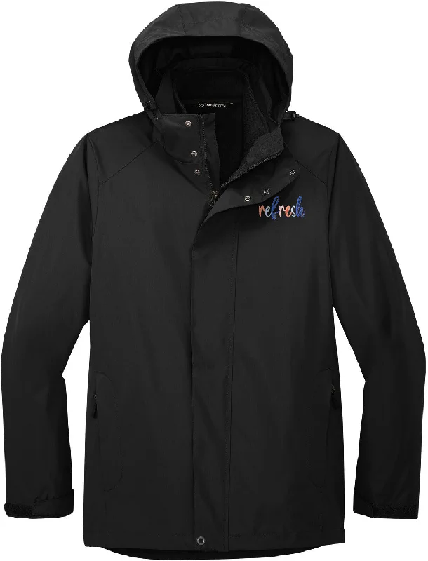 Padded Jackets for Extra Warmth-Port Authority All-Weather 3-In-1 Jacket