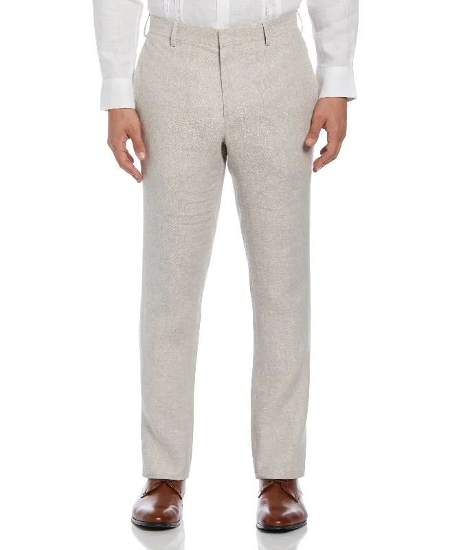 Trendy Pants for Fashion-Forward Styles-Big & Tall Delave Linen Flat Front Pant