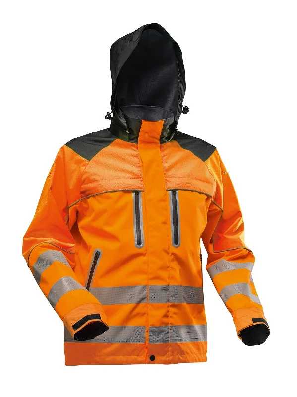 Warm Jackets for Snowboarding and Skiing-Nanoshield Rain Jacket EN20471 Orange