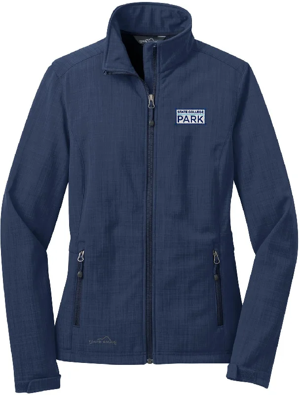 Insulated Parkas for Snowy Days-Eddie Bauer Ladies Shaded Crosshatch Soft Shell Jacket