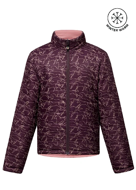 Commuter Jackets for Work and Travel-Kids Round Up Reversible Quilted Riding Jacket