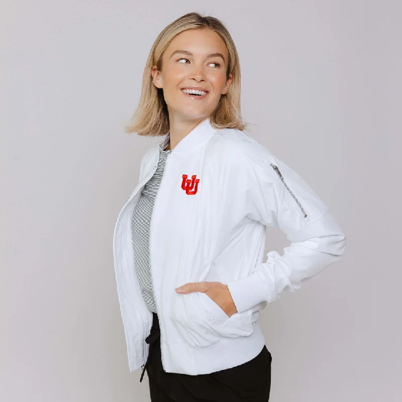 Heavy Duty Work Jackets for Tough Jobs-Utah Bomber Jacket, White