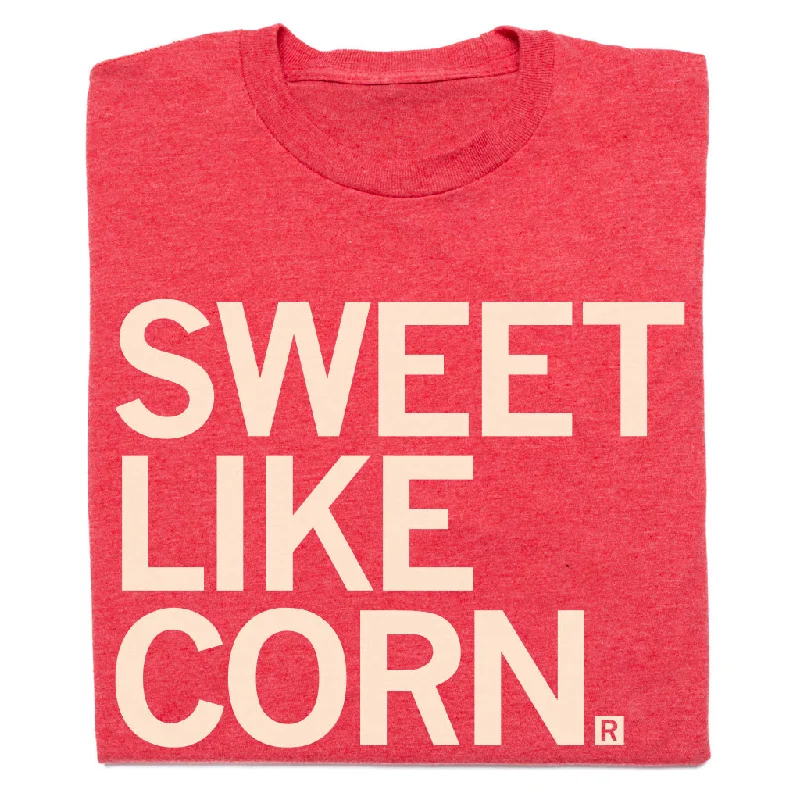 Relaxed Fit T-Shirt for Comfort-Sweet Like Corn Text