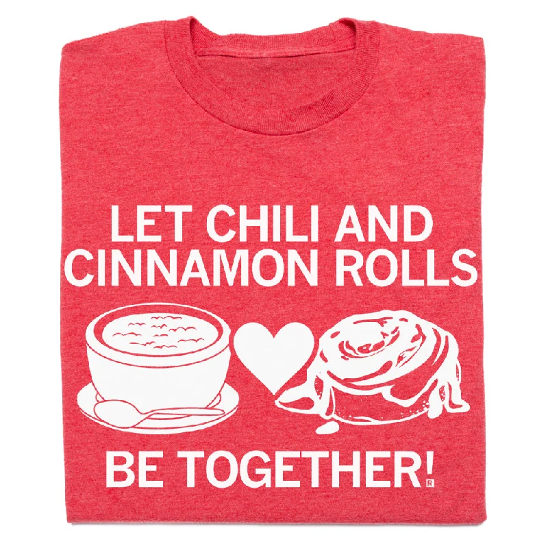 Vintage Graphic T-Shirt for a Retro Look-Let Chili and Cinnamon Rolls Be Together