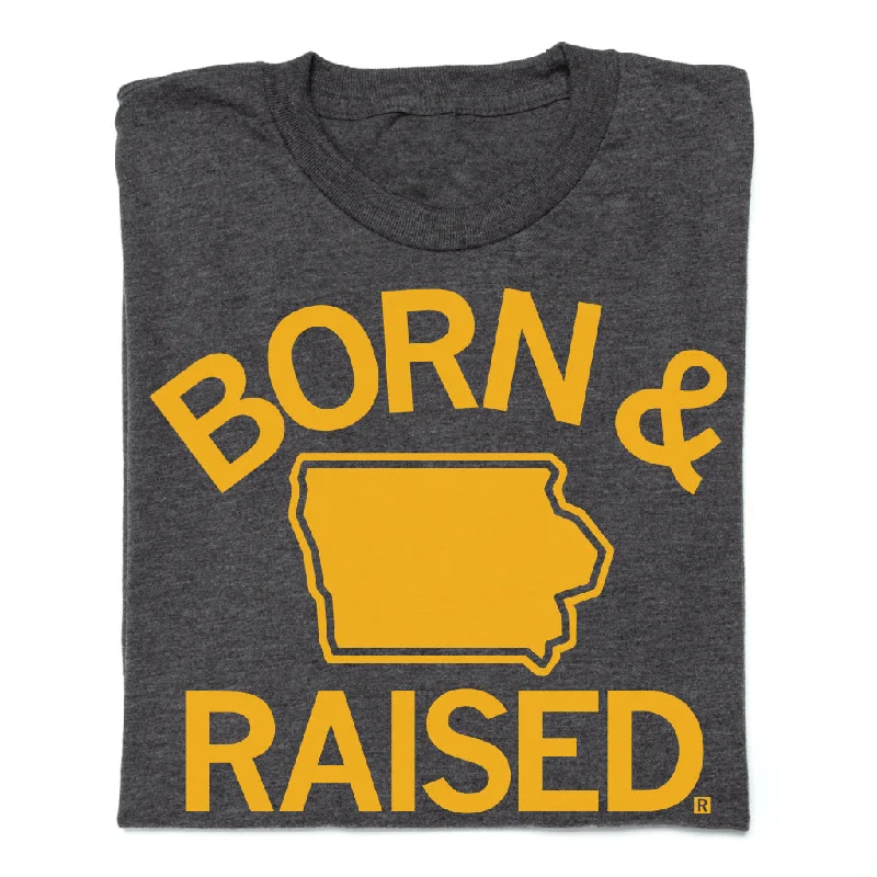 Trendy Print T-Shirt for Casual Fashion-IA Born & Raised Charcoal