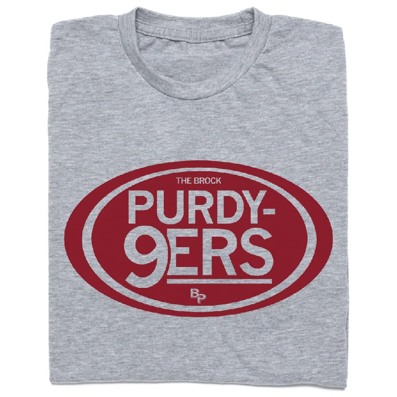 Custom Printed T-Shirt for Personal Gifts-Purdy 9ers Grey