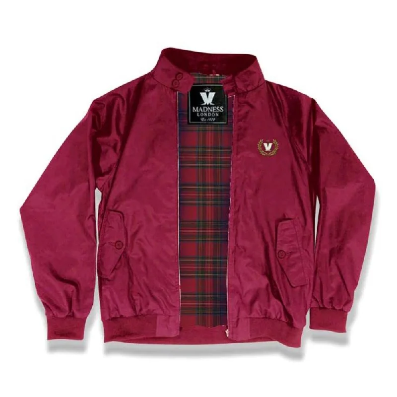 Customizable Jackets for Teamwear-Limited Edition Madness Harrington Jacket Burgundy