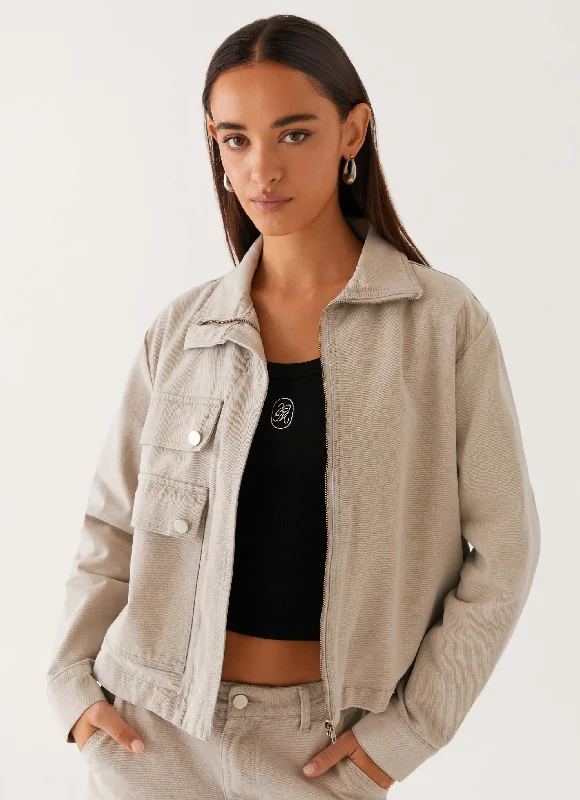 Fashion Forward Jackets for Statement Outfits-Milani Denim Jacket - Grey